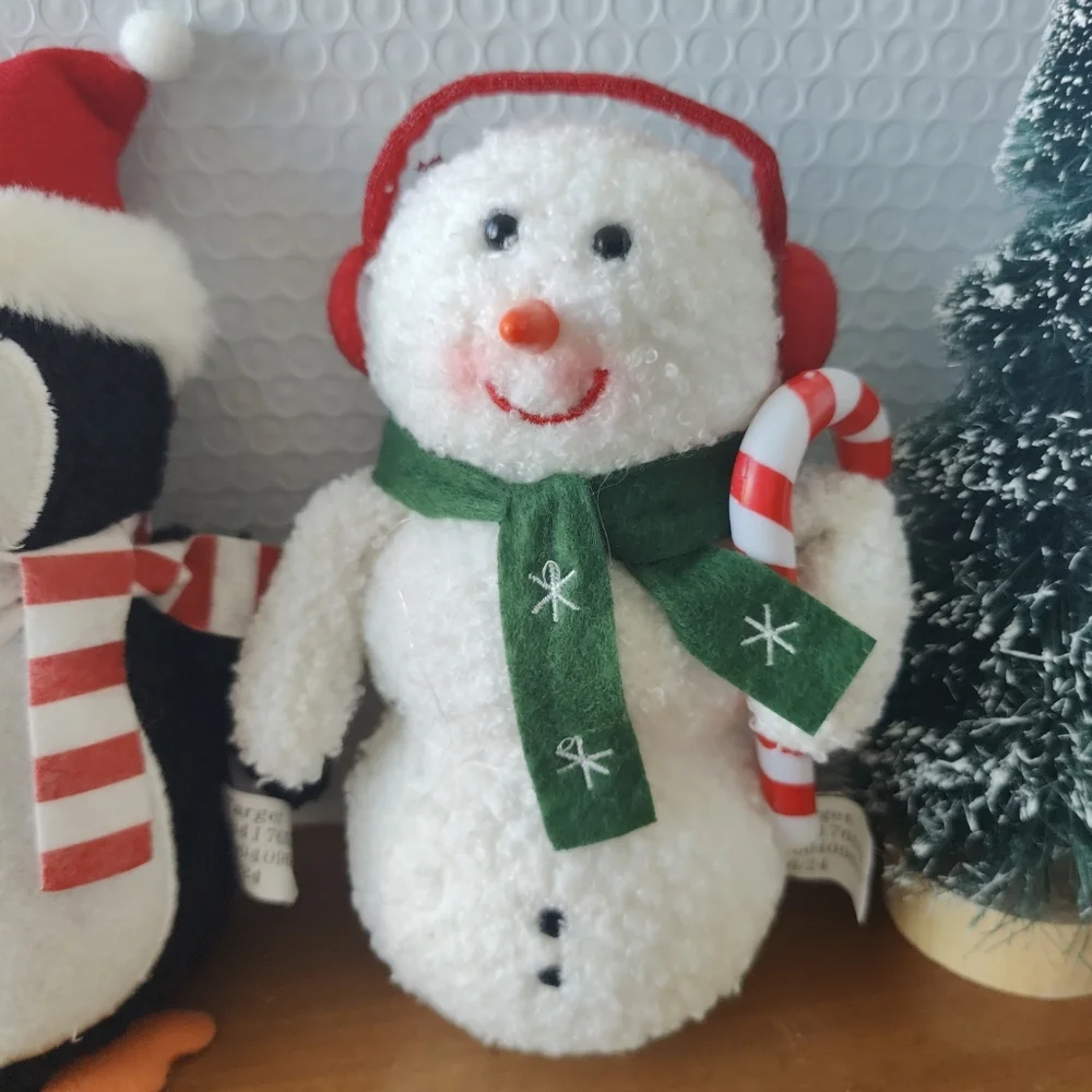 Set Of 2 Snowman Penguin Plush Christmas 2024 NWT 7-8” Target T